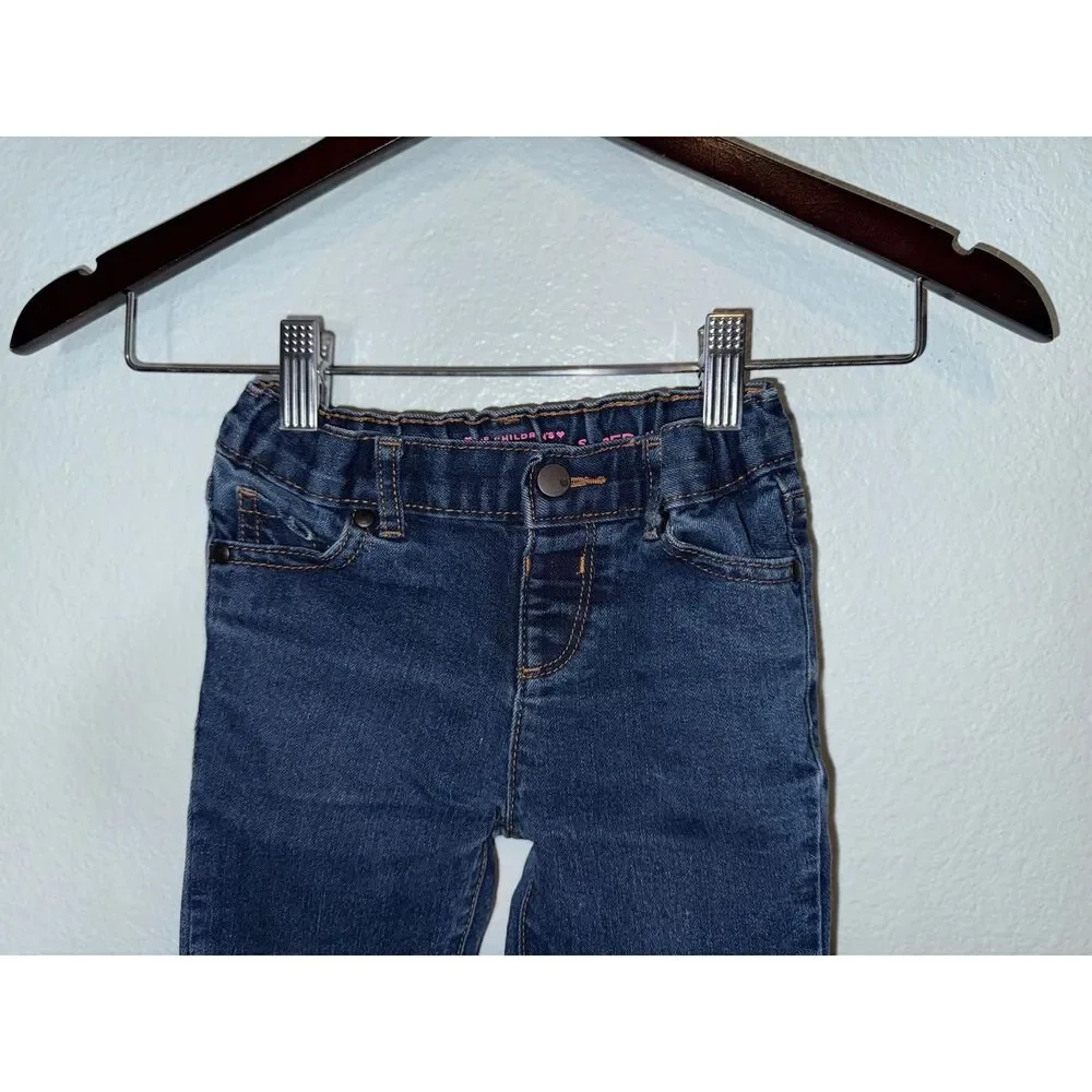 The Children's Place Girls Dark Wash Super Skinny Jeans Size 5T Stretch NO FLAWS